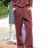 Elastic Pants Burgundy