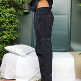 Corduroy Modern Comfy Pants Dark Navy