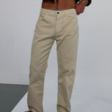 Corduroy Jeans Comfy Pants White