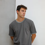 Double Tone Trendy T-Shirt Grey