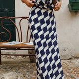 Maxi Skirt Blue & White