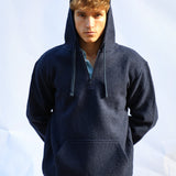 Wool Hoodie Dark Navy